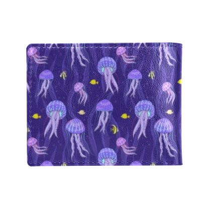 Jellyfish Style Print Men's ID Card Wallet