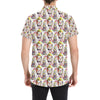 Buddha Pattern Print Design 06 Men's Short Sleeve Button Up Shirt