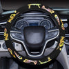 Butterfly Water Color Rainbow Steering Wheel Cover with Elastic Edge