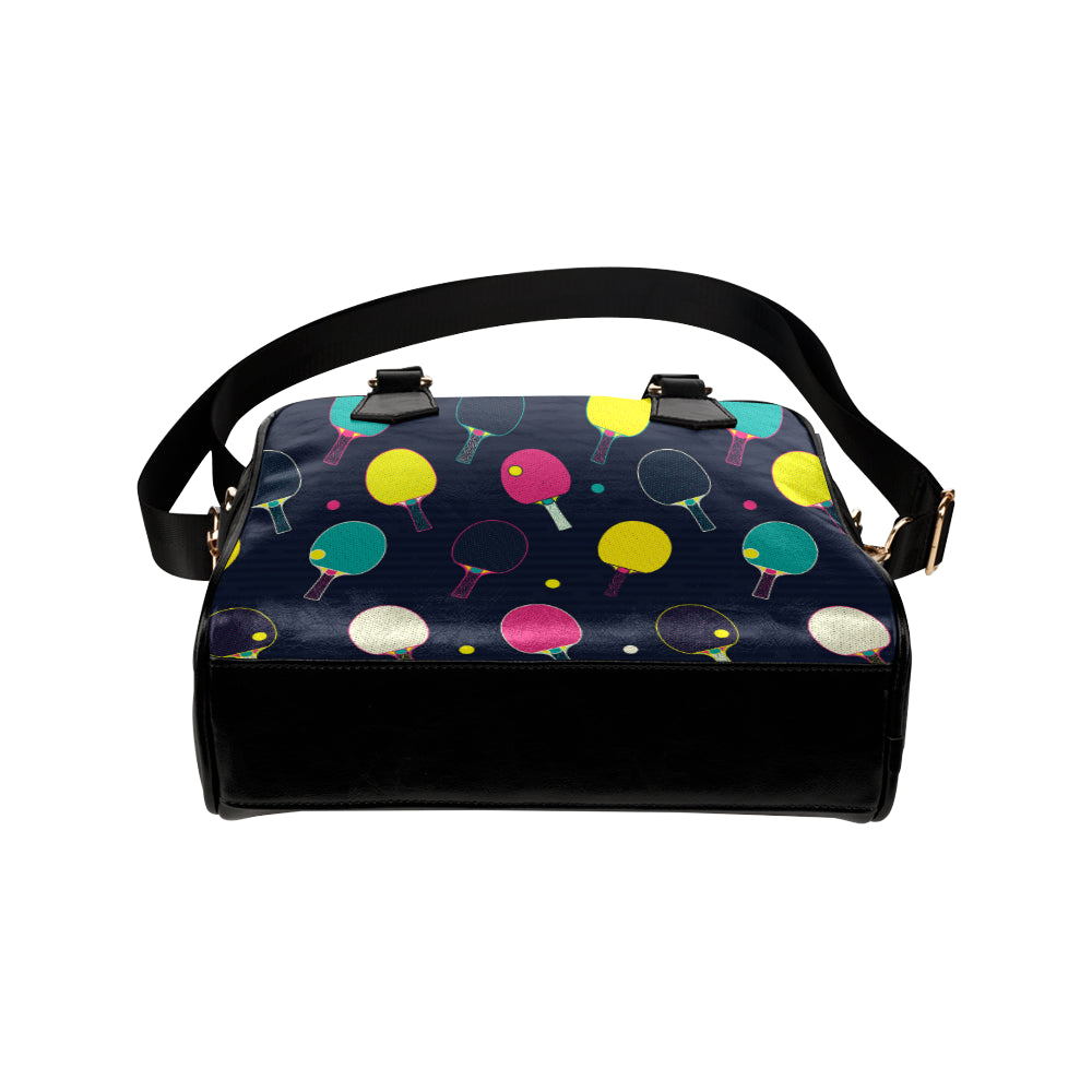 Ping Pong Pattern Print Design A04 Shoulder Handbag