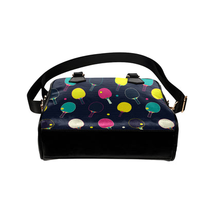 Ping Pong Pattern Print Design A04 Shoulder Handbag