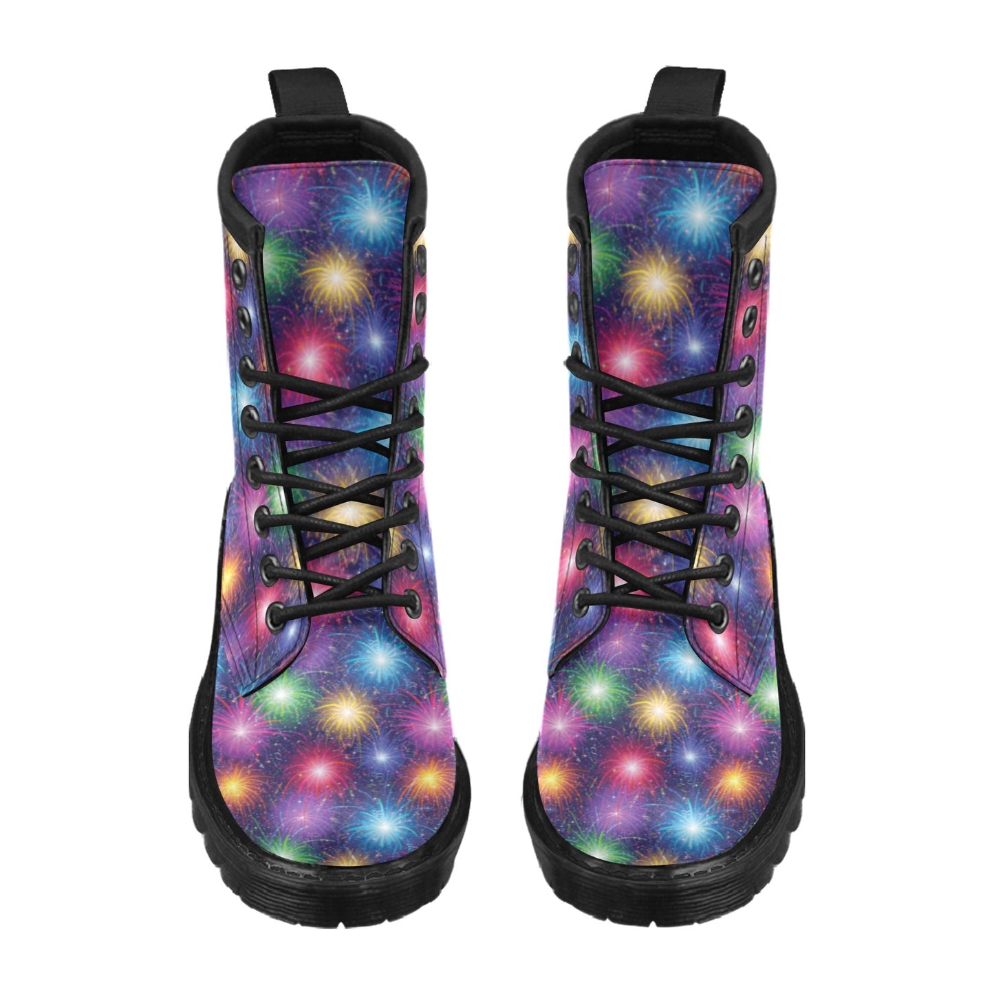 Firework Colorful Print Design LKS301 Women's Boots