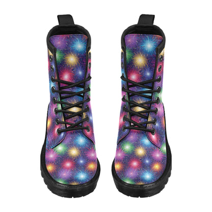 Firework Colorful Print Design LKS301 Women's Boots