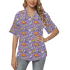 Zombie Dinosaur Print Design LKS302 Women's Hawaiian Shirt