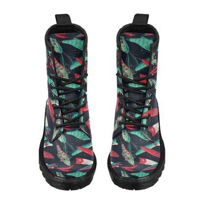 Fishing Bait Pattern Women's Boots