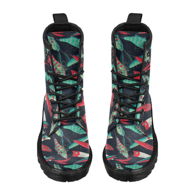 Fishing Bait Pattern Women's Boots