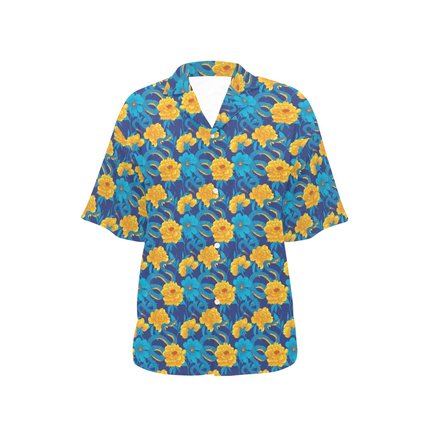 Boa Pattern Print Design 01 Women's Hawaiian Shirt