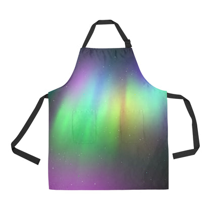 Aurora Borealis Pattern Print Design 03 Apron with Pocket