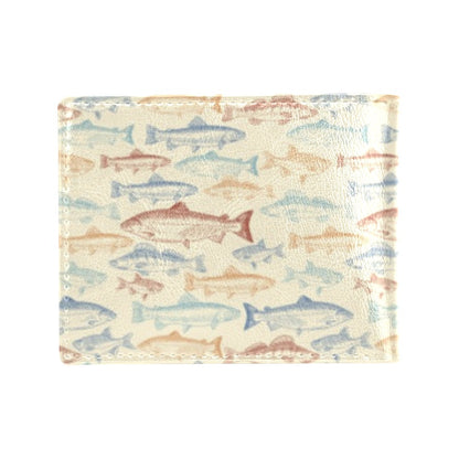 Salmon Fish Print Design LKS302 Men's ID Card Wallet