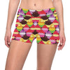 Cupcake Pattern Print Design CP02 Yoga Shorts