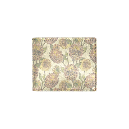 Dahlia Pattern Print Design DH09 Men's ID Card Wallet