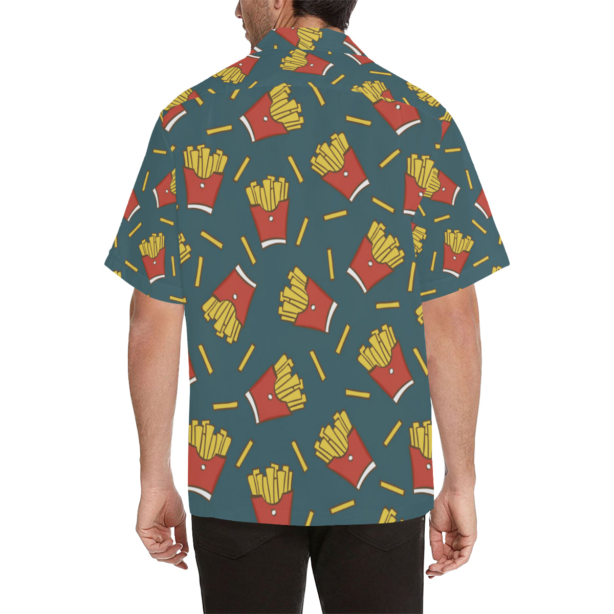 French Fried Pattern Print Design 04 Men's Hawaiian Shirt