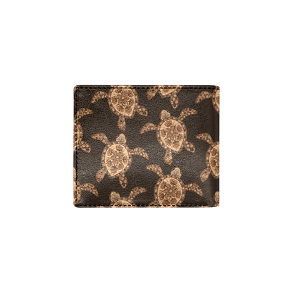 Tribal Sea Turtle Pattern Print Design T09 Men's ID Card Wallet