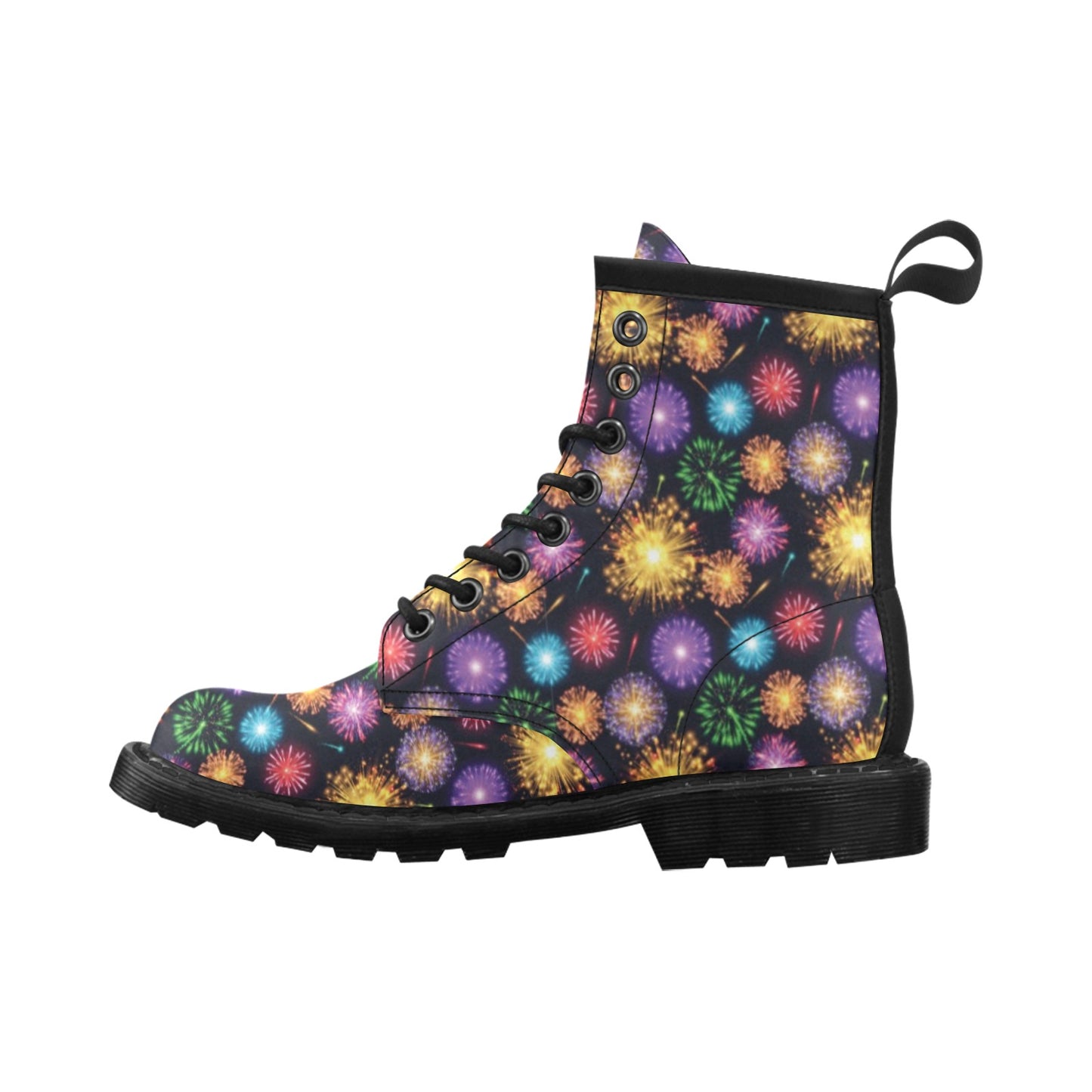 Firework Print Design LKS305 Women's Boots