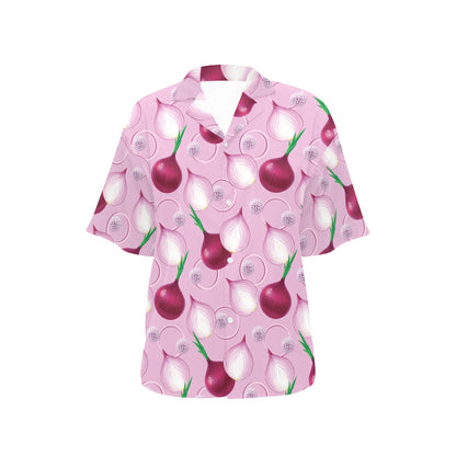 Onion Pattern Print Design A01 Women's Hawaiian Shirt