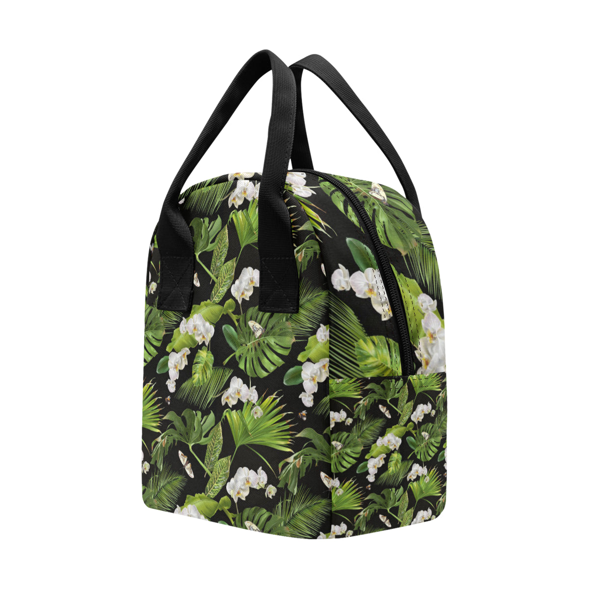 Tropical Flower Pattern Print Design TF026 Insulated Lunch Bag