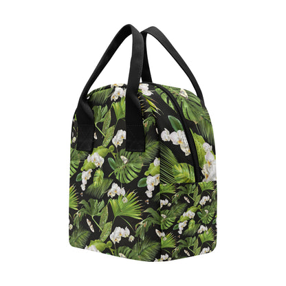 Tropical Flower Pattern Print Design TF026 Insulated Lunch Bag