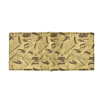 Book Pattern Print Design 02 Men's ID Card Wallet