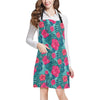 Red Hibiscus Pattern Print Design HB017 Apron with Pocket