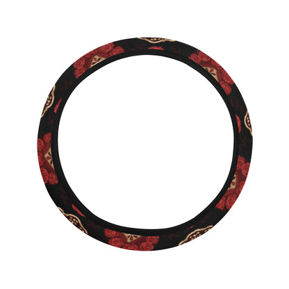 Day of the Dead Skull Girl Pattern Steering Wheel Cover with Elastic Edge