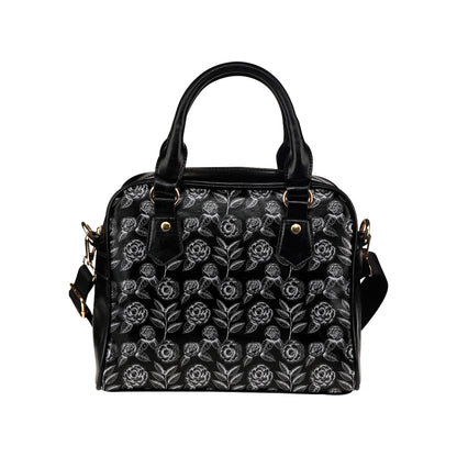 Camellia Pattern Print Design 02 Shoulder Handbag