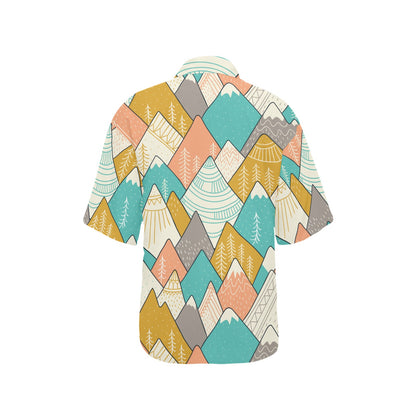 Mountain Pattern Print Design 02 Women's Hawaiian Shirt