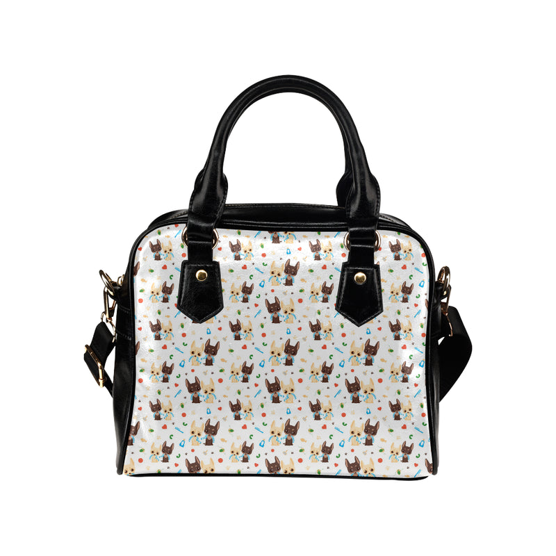 Chihuahua Pattern Print Design 06 Shoulder Handbag