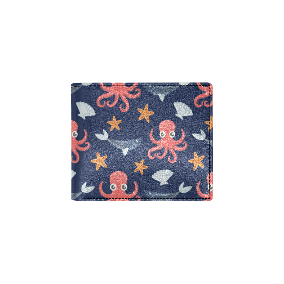 Octopus Pattern Print Design A04 Men's ID Card Wallet