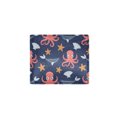 Octopus Pattern Print Design A04 Men's ID Card Wallet