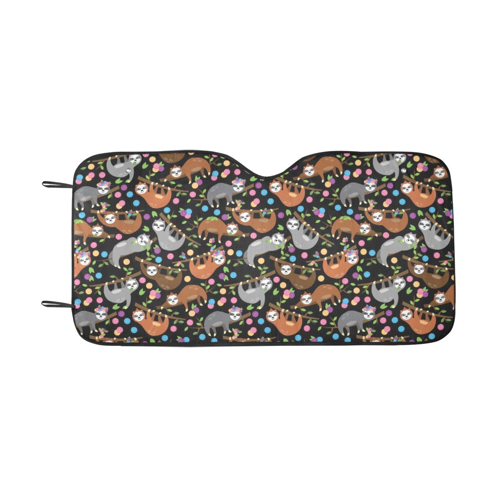 Sloth Print Design LKS306 Car front Windshield Sun Shade