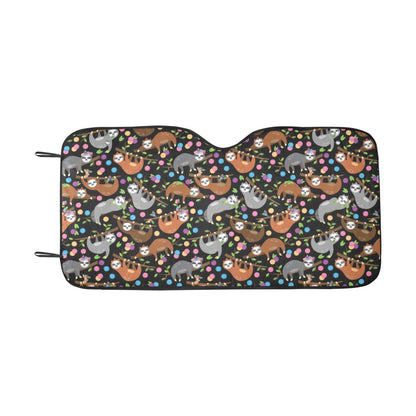 Sloth Print Design LKS306 Car front Windshield Sun Shade