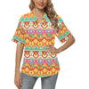 Aztec Pattern Print Design 03 Women's Hawaiian Shirt