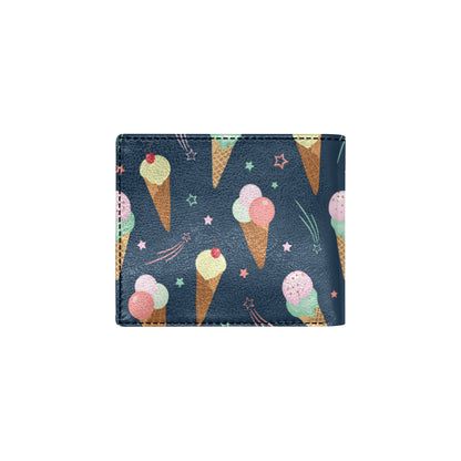 Ice Cream Pattern Print Design 04 Men's ID Card Wallet