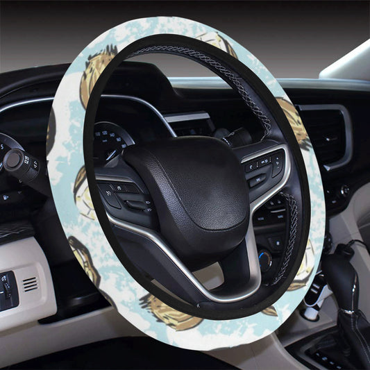 Coconut Pattern Print Design CN01 Steering Wheel Cover with Elastic Edge