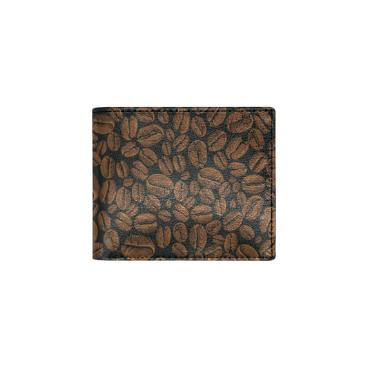 Coffee Pattern Print Design 01 Men's ID Card Wallet