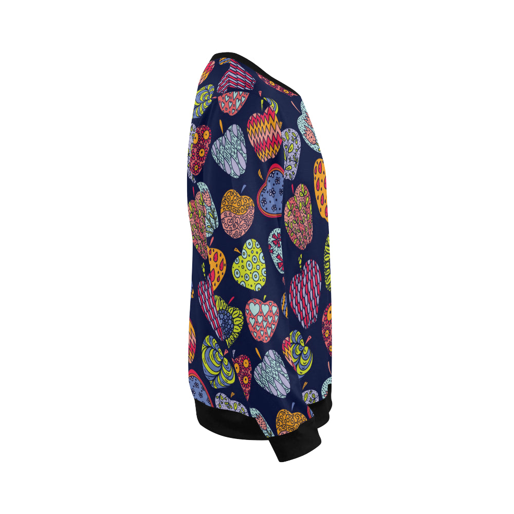Apple Pattern Print Design AP05 Men Long Sleeve Sweatshirt