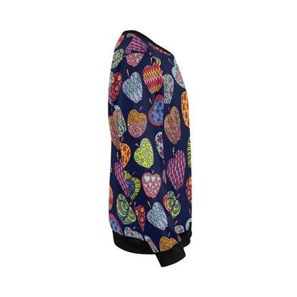 Apple Pattern Print Design AP05 Men Long Sleeve Sweatshirt