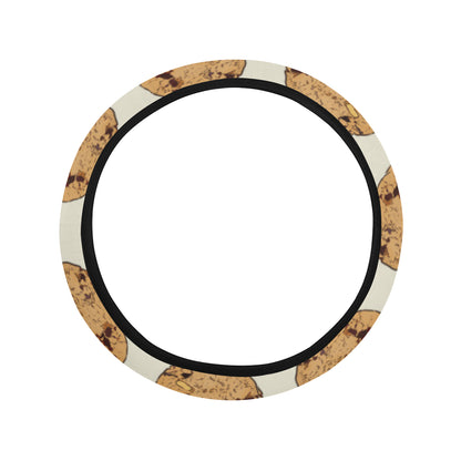 Cookie Pattern Print Design 05 Steering Wheel Cover with Elastic Edge