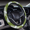 Lily Pattern Print Design LY08 Steering Wheel Cover with Elastic Edge