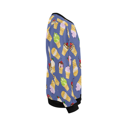 Ice Cream Pattern Print Design IC03 Men Long Sleeve Sweatshirt