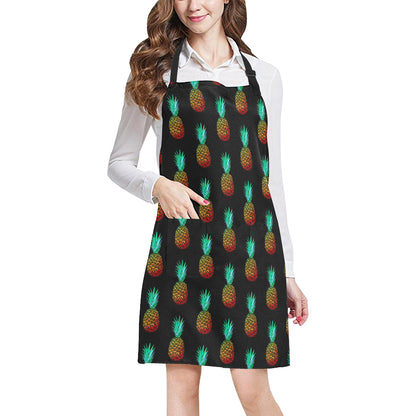 Pineapple Pattern Print Design A05 Apron with Pocket