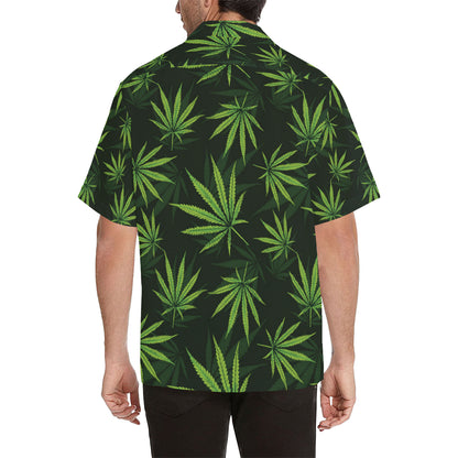 Pot Leaf Pattern Print Design A03 Men's Hawaiian Shirt