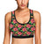 Red Hibiscus Pattern Print Design HB07 Sports Bra