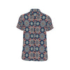 Bohemian Pattern Print Design 02 Men's Short Sleeve Button Up Shirt