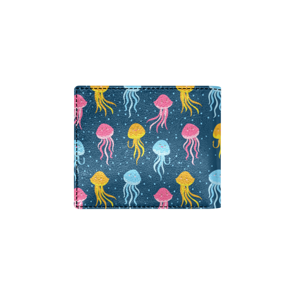 Jellyfish Pattern Print Design 04 Men's ID Card Wallet