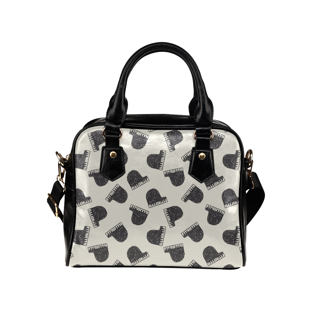 Piano Pattern Print Design 04 Shoulder Handbag