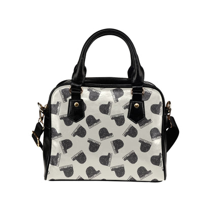 Piano Pattern Print Design 04 Shoulder Handbag