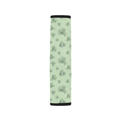 Broccoli Pattern Print Design 05 Car Seat Belt Cover