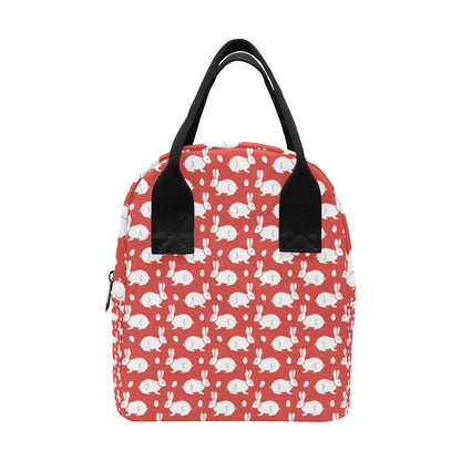 Rabbit Pattern Print Design RB017 Insulated Lunch Bag