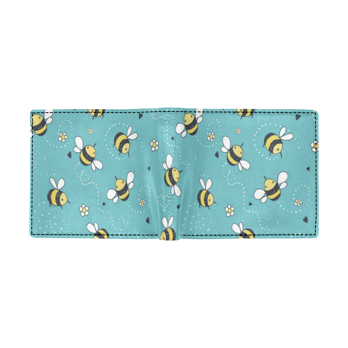 Bee Pattern Print Design BEE02 Men's ID Card Wallet